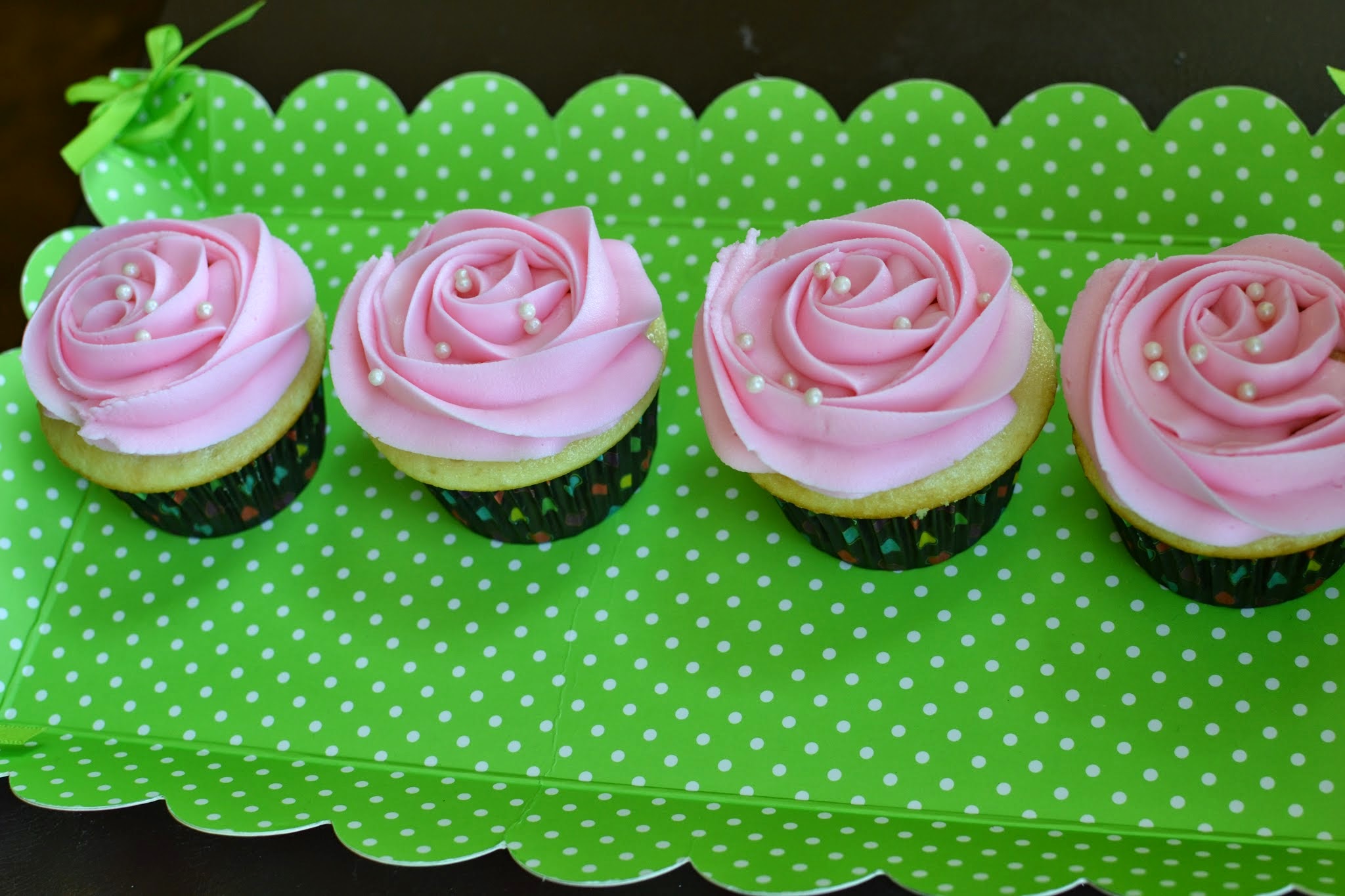 Pink Rosette Cupcakes - Edible Perfections