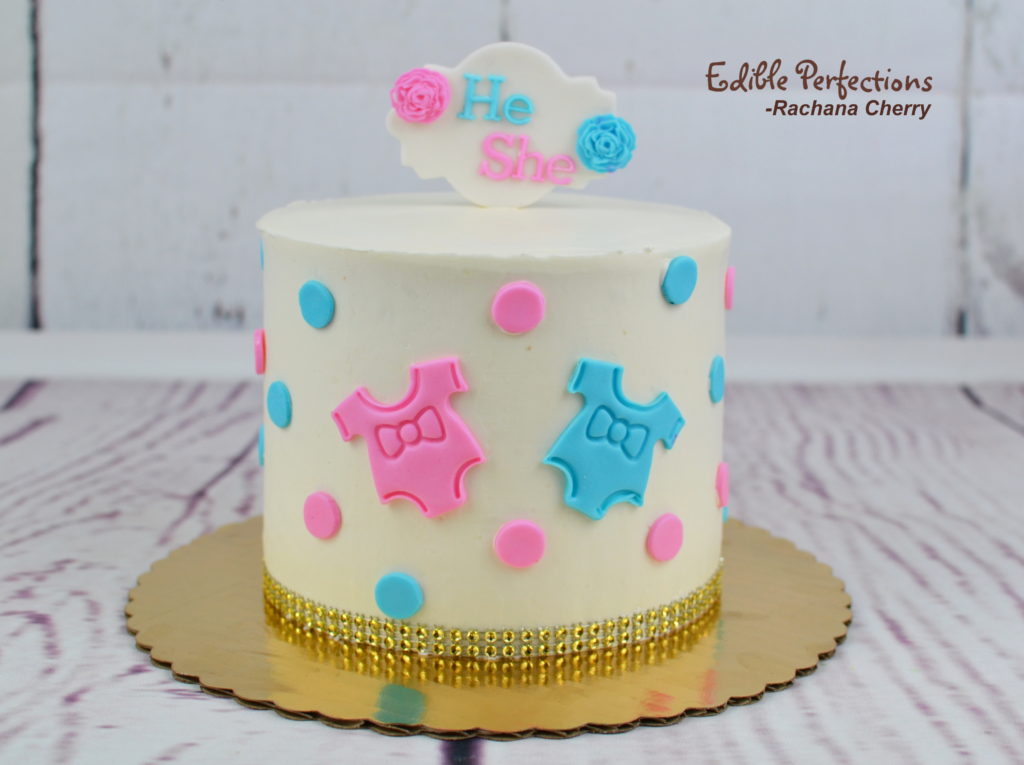 Gender Reveal Cake 2 Edible Perfections 6274