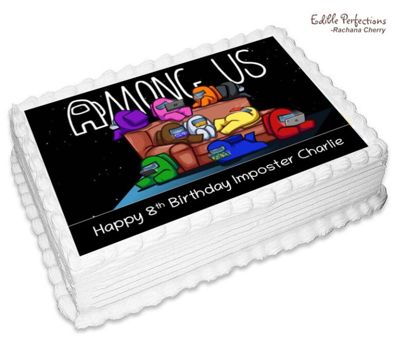 Among Us Sheet Cake