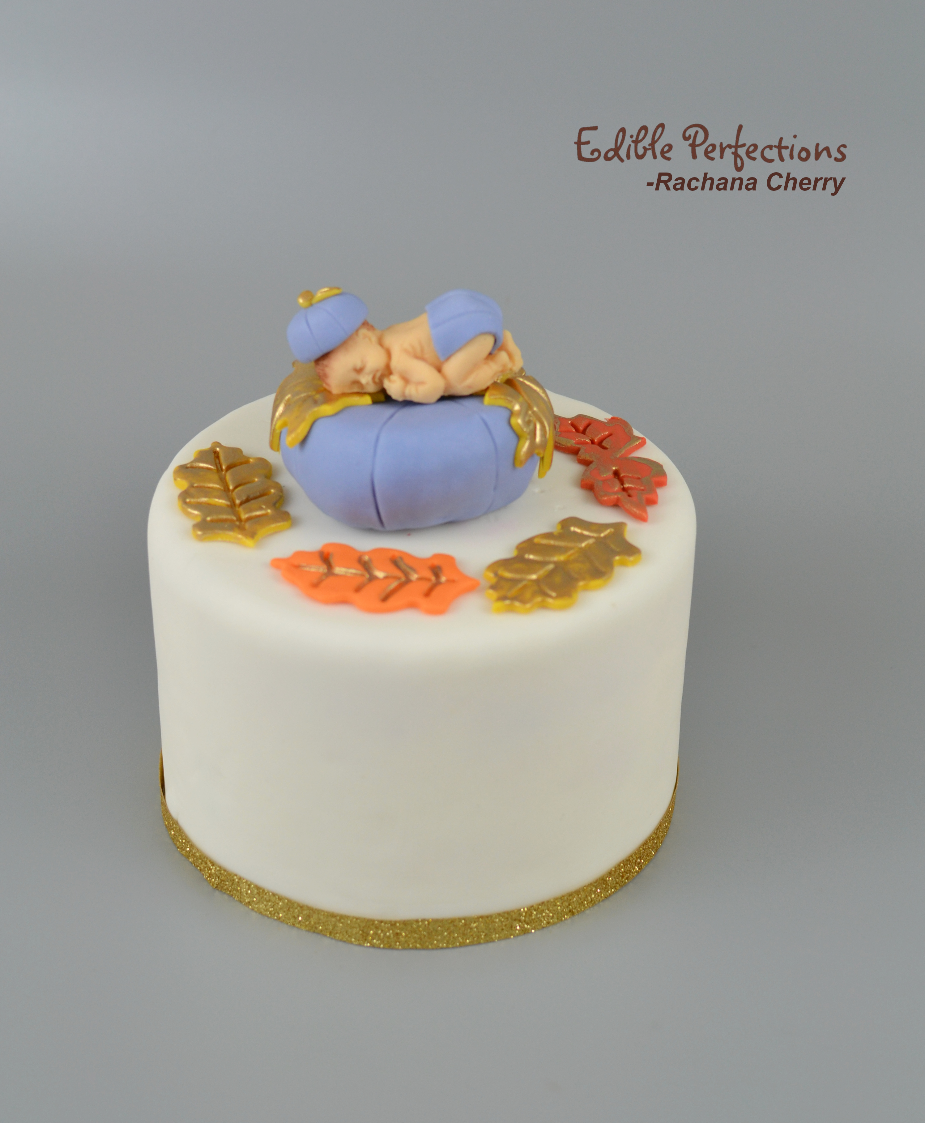 Pumpkin Baby Shower Cake Topper - Edible Perfections