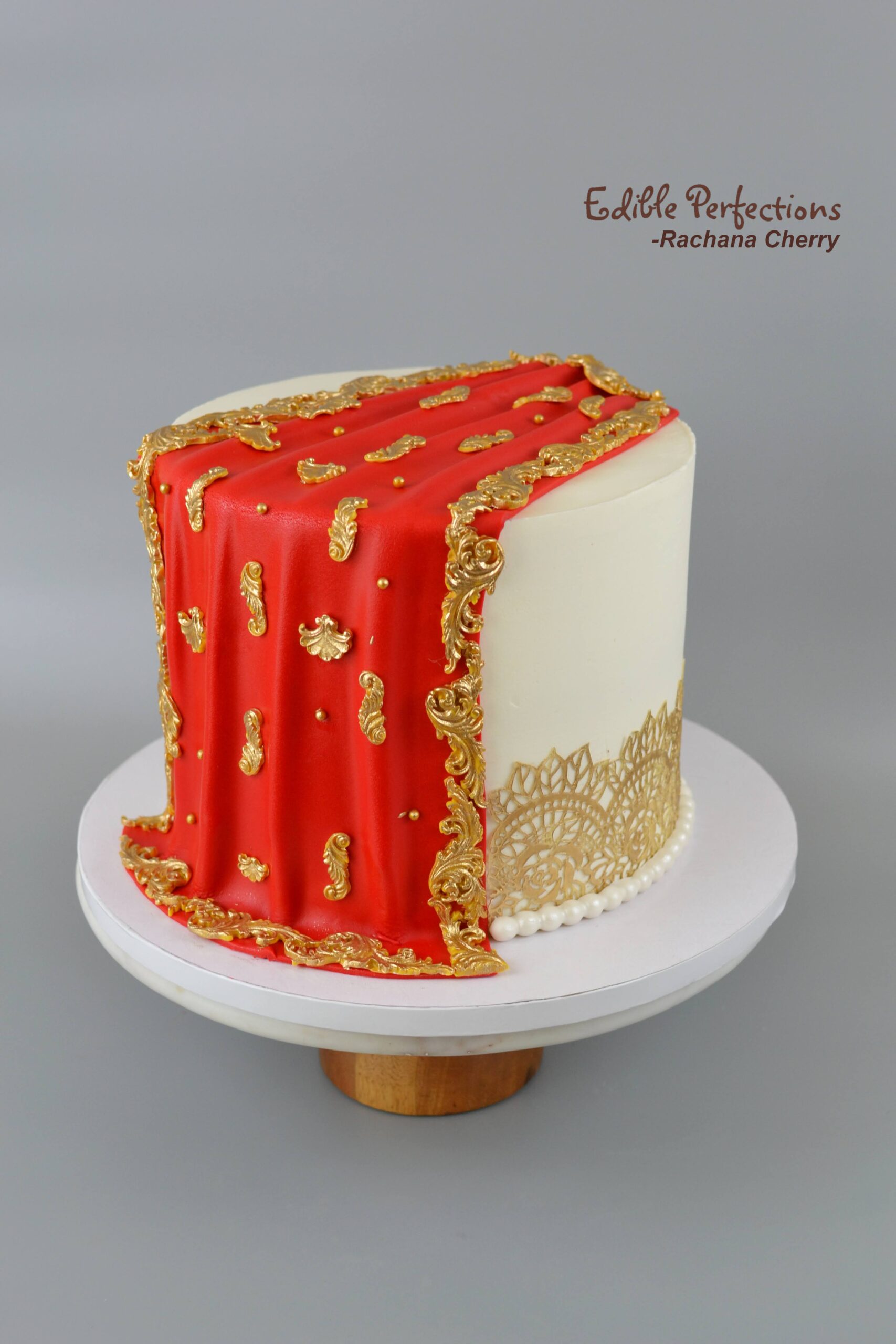 Paithani Saree cake for wife - Decorated Cake by Sweet - CakesDecor