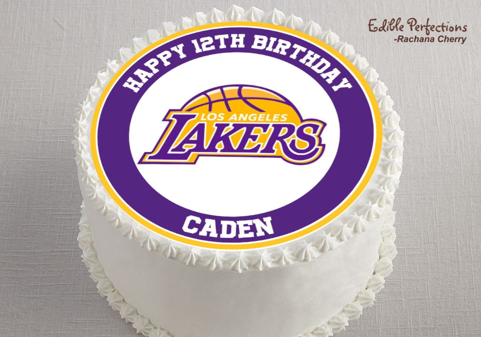 Los Angeles Lakers Inspired Cupcake Toppers 