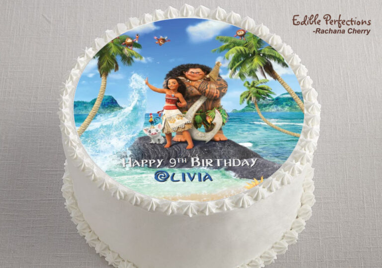 Moana Round Edible Image - Edible Perfections