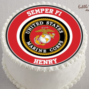 US Marine Corp - Edible Cake Topper OR Cupcake Topper, Decor